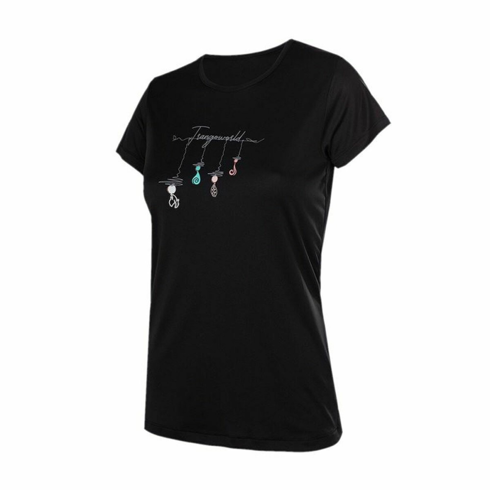 T-shirt à manches courtes femme Trangoworld Zalabi Montagne Noir