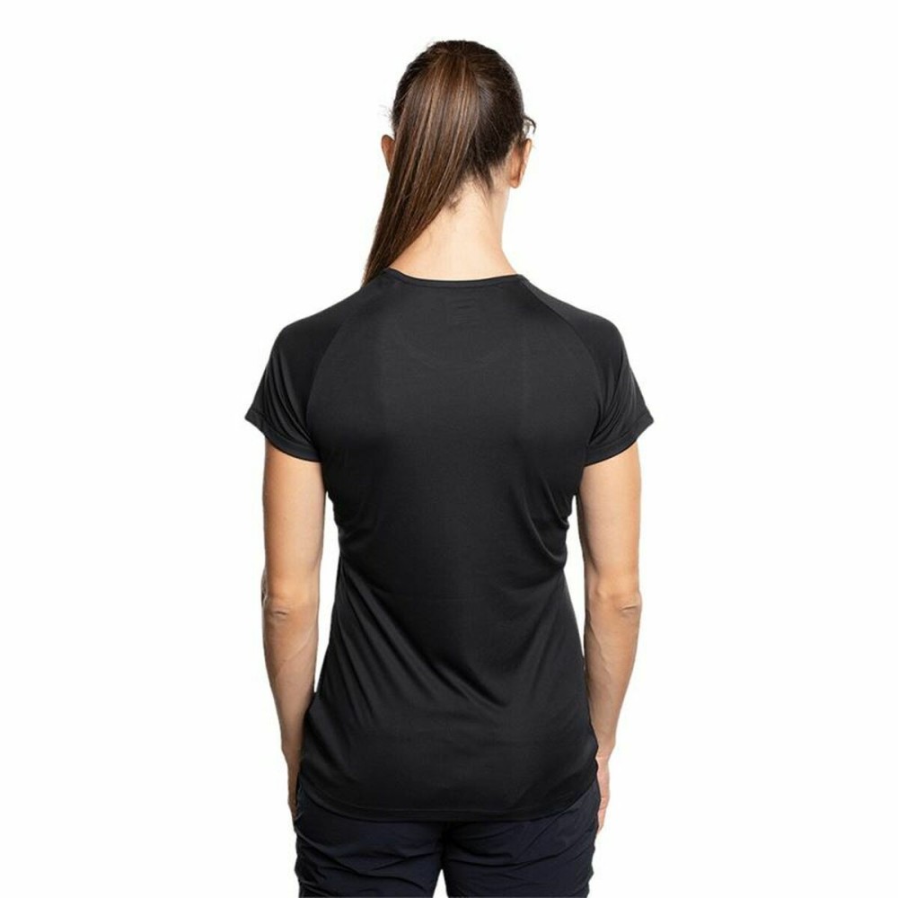 Damen Kurzarm-T-Shirt Trangoworld Chovas Berg Schwarz