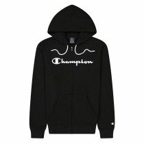 Herren Sweater mit Kapuze Champion Hooded Full Zip Schwarz