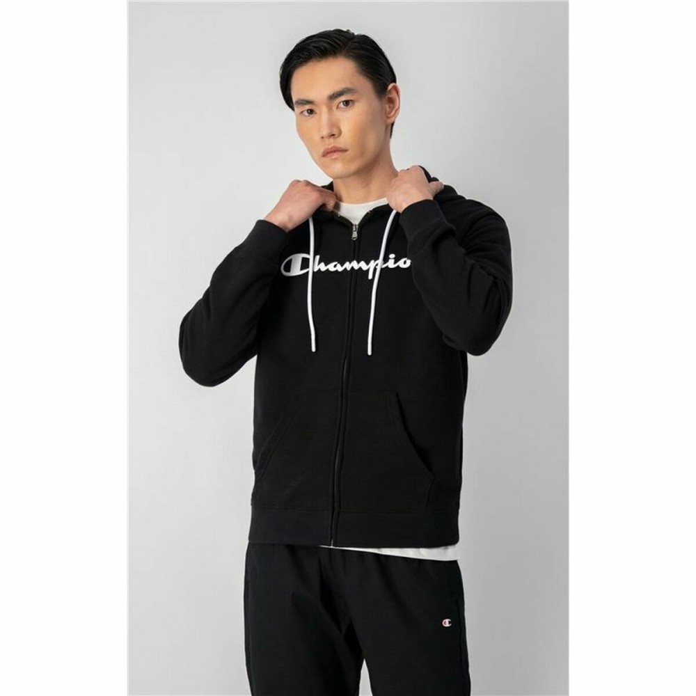 Men’s Hoodie Champion Hooded Full Zip Black