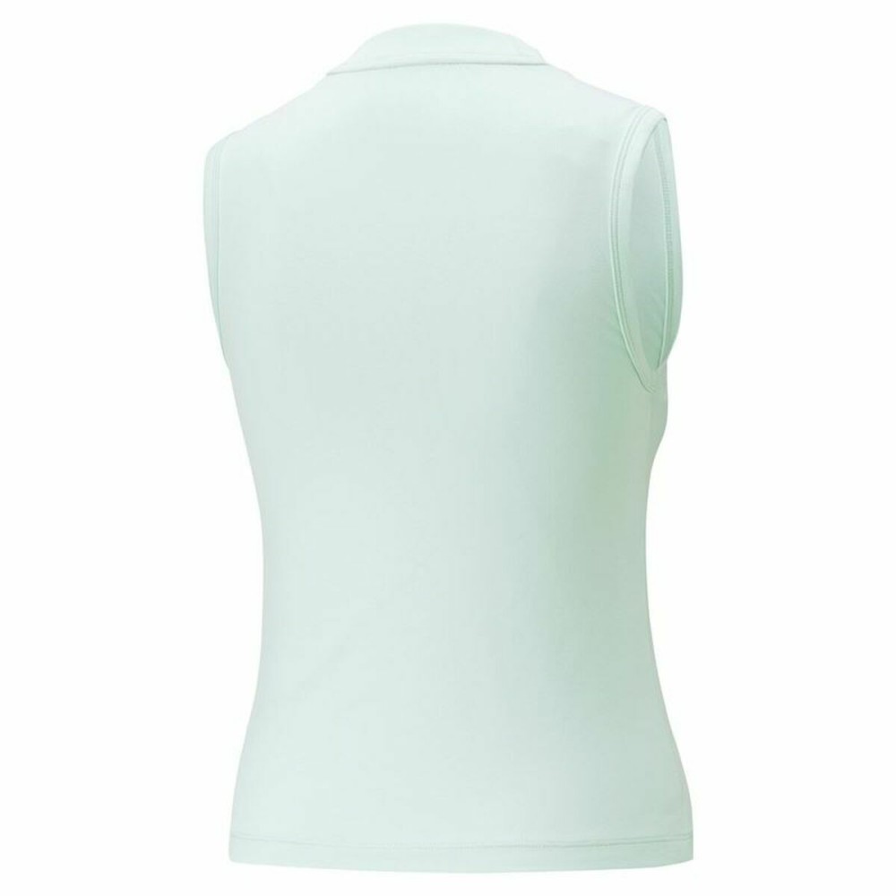 Women's Sleeveless T-shirt Puma Slim Logo Tank Aquamarine