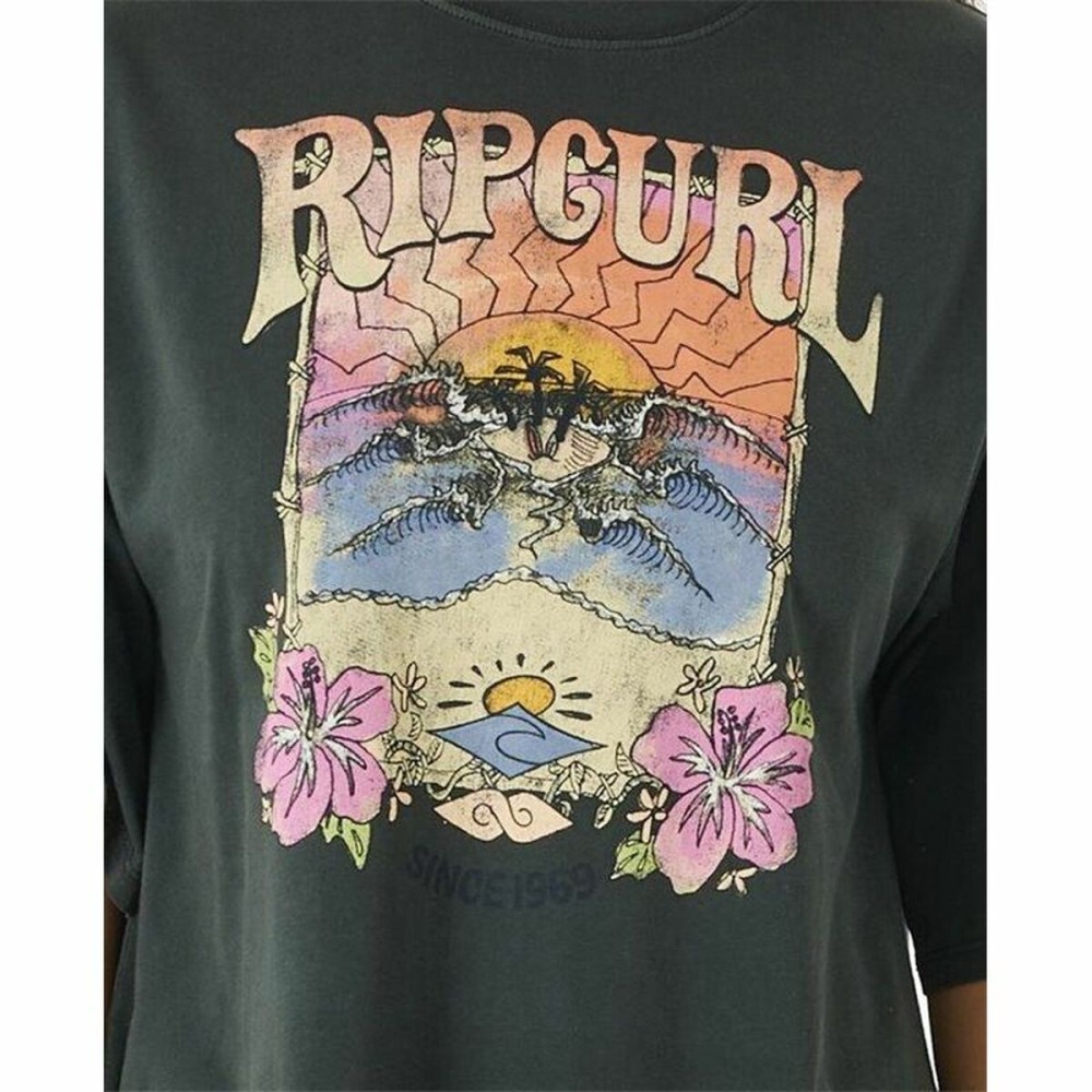 Women’s Short Sleeve T-Shirt Rip Curl Barrelled Heritage Black