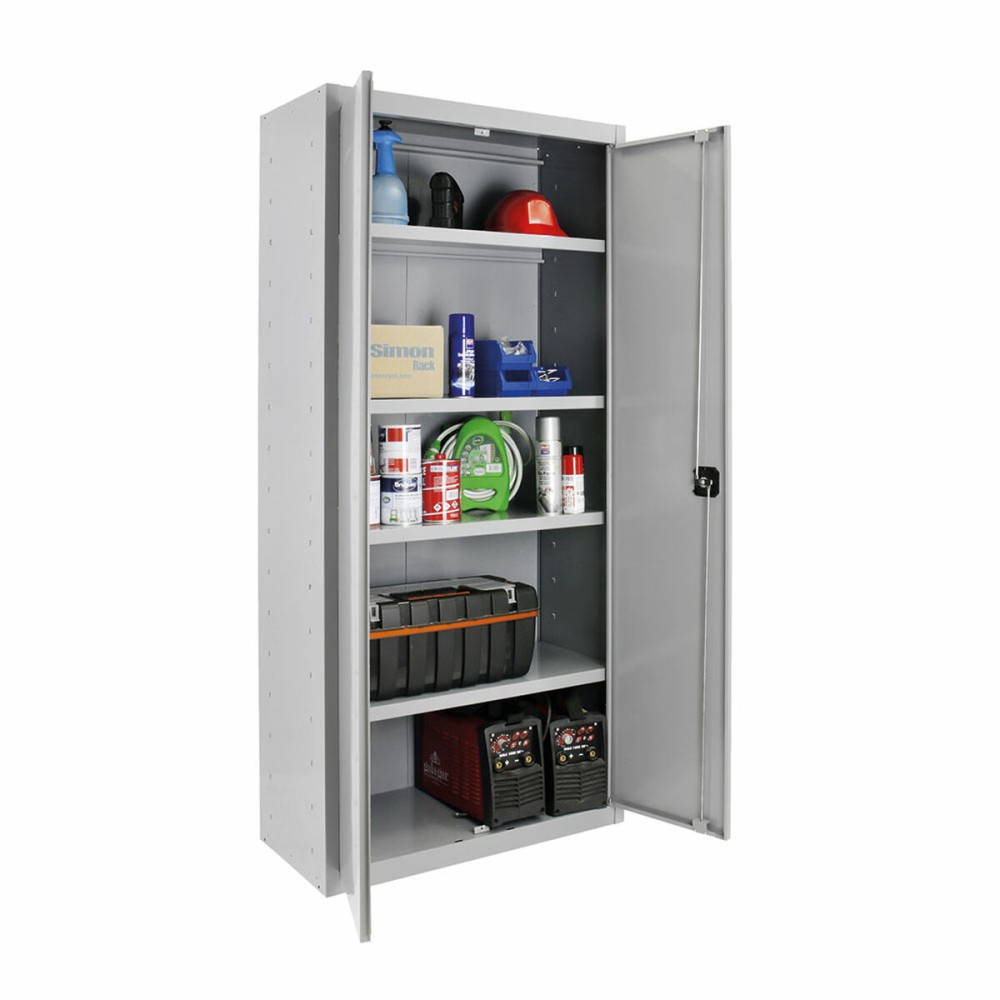 Armoire Simon Rack Gris Métal 80 x 40 x 180 cm
