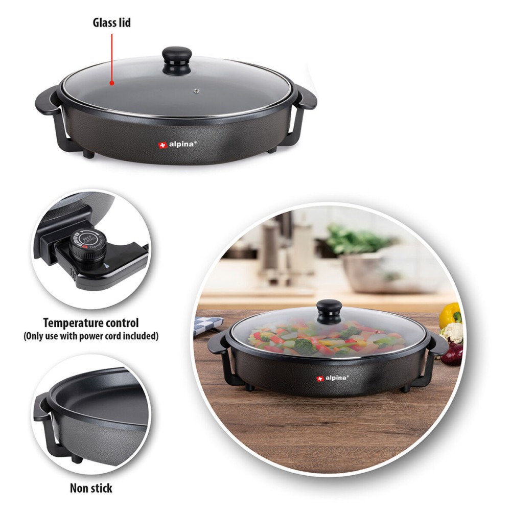 Multifunktionale Grillpfanne Alpina Ø 40 cm Glas