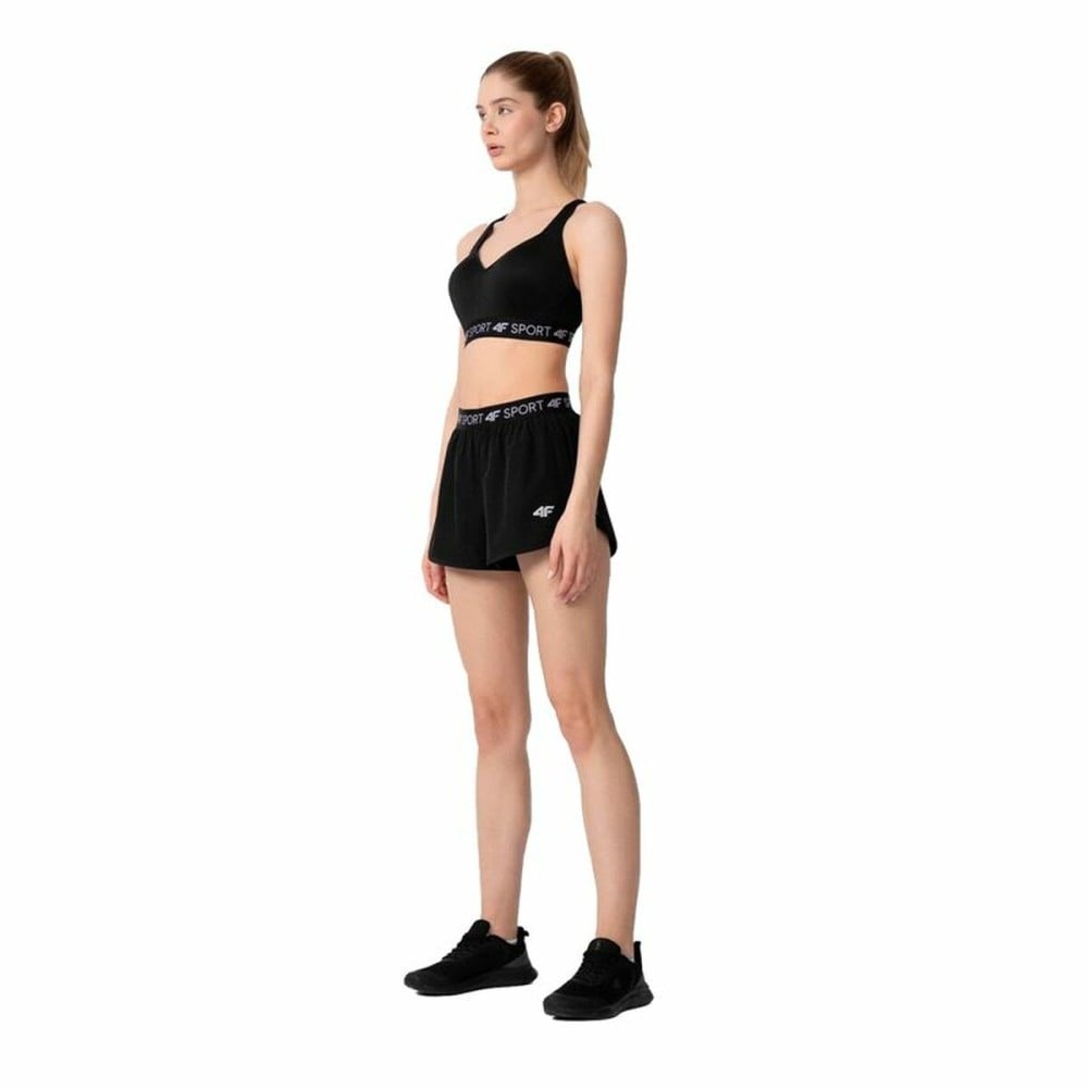 Damen-Sportshorts 4F Quick-Drying Schwarz