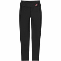 Long Sports Trousers 4F Quick-Drying Black Lady