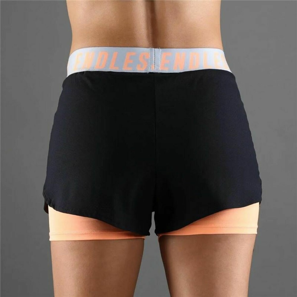 Damen-Sportshorts Endless Tech Iconic Orange Schwarz