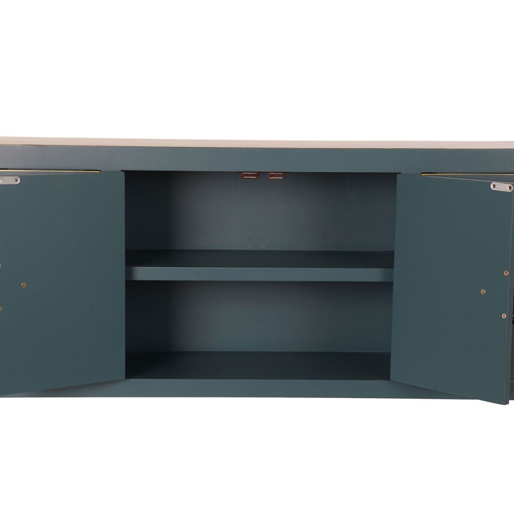 Meubles de télévision DKD Home Decor Sapin Bleu foncé Bois MDF 130 x 24 x 51 cm