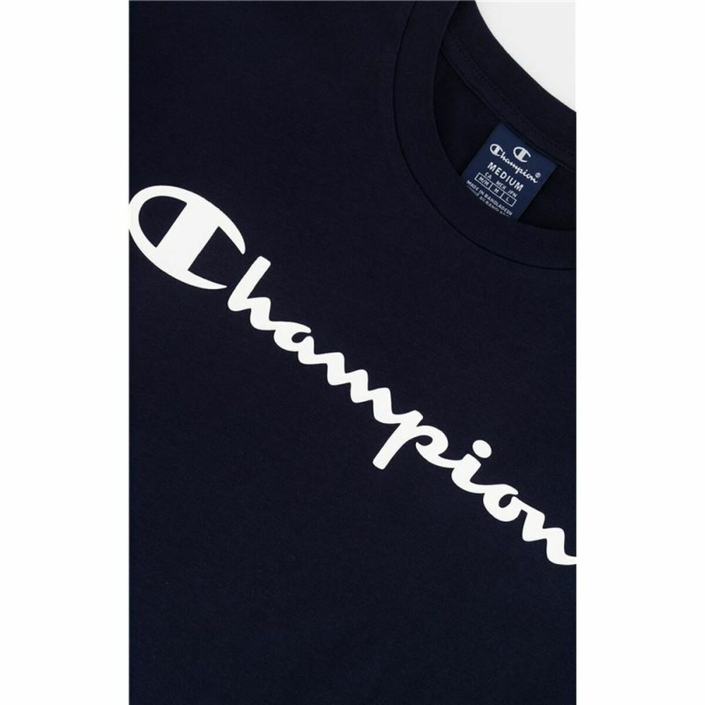 Men’s Short Sleeve T-Shirt Champion Crewneck Blue