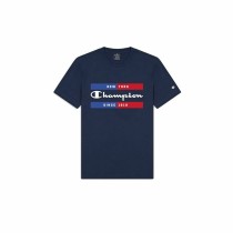 Men’s Short Sleeve T-Shirt Champion Crewneck Blue