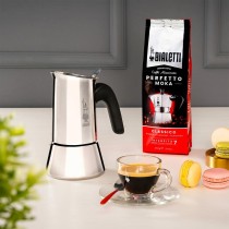 Italienische Kaffeemaschine Bialetti NEW VENUS Silberfarben Metall Edelstahl