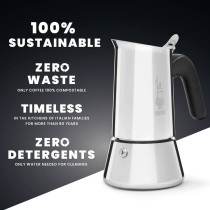 Italienische Kaffeemaschine Bialetti NEW VENUS Silberfarben Metall Edelstahl