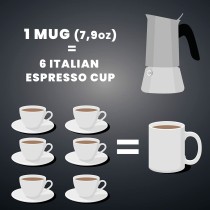 Italienische Kaffeemaschine Bialetti NEW VENUS Silberfarben Metall Edelstahl