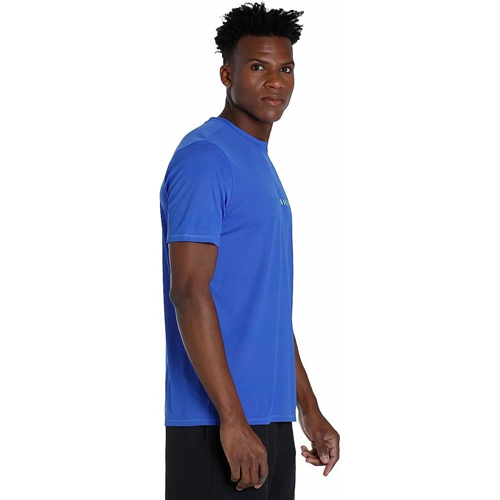 Herren Kurzarm-T-Shirt Puma Run Favorite Logo Blau