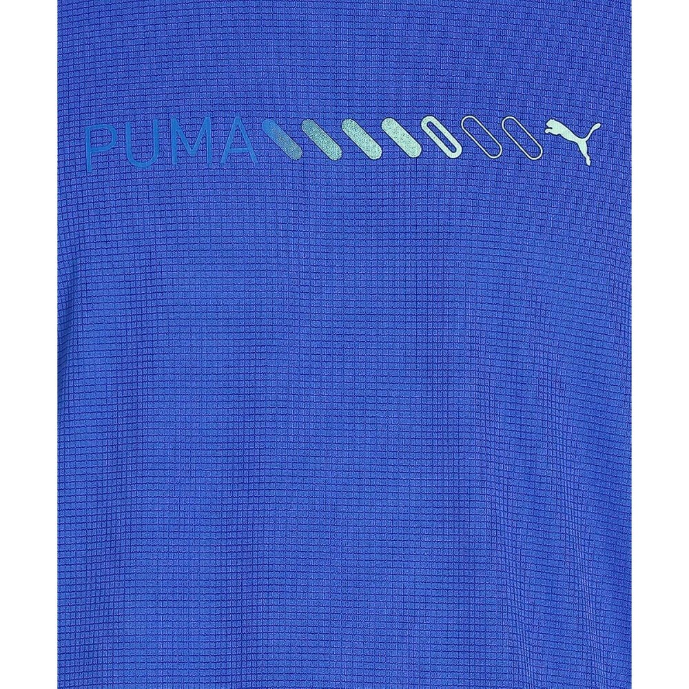 Herren Kurzarm-T-Shirt Puma Run Favorite Logo Blau