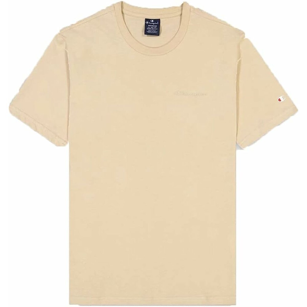 Men’s Short Sleeve T-Shirt Champion Crewneck Beige