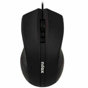 Mouse Nilox MOUSB1002 Schwarz 1600 dpi