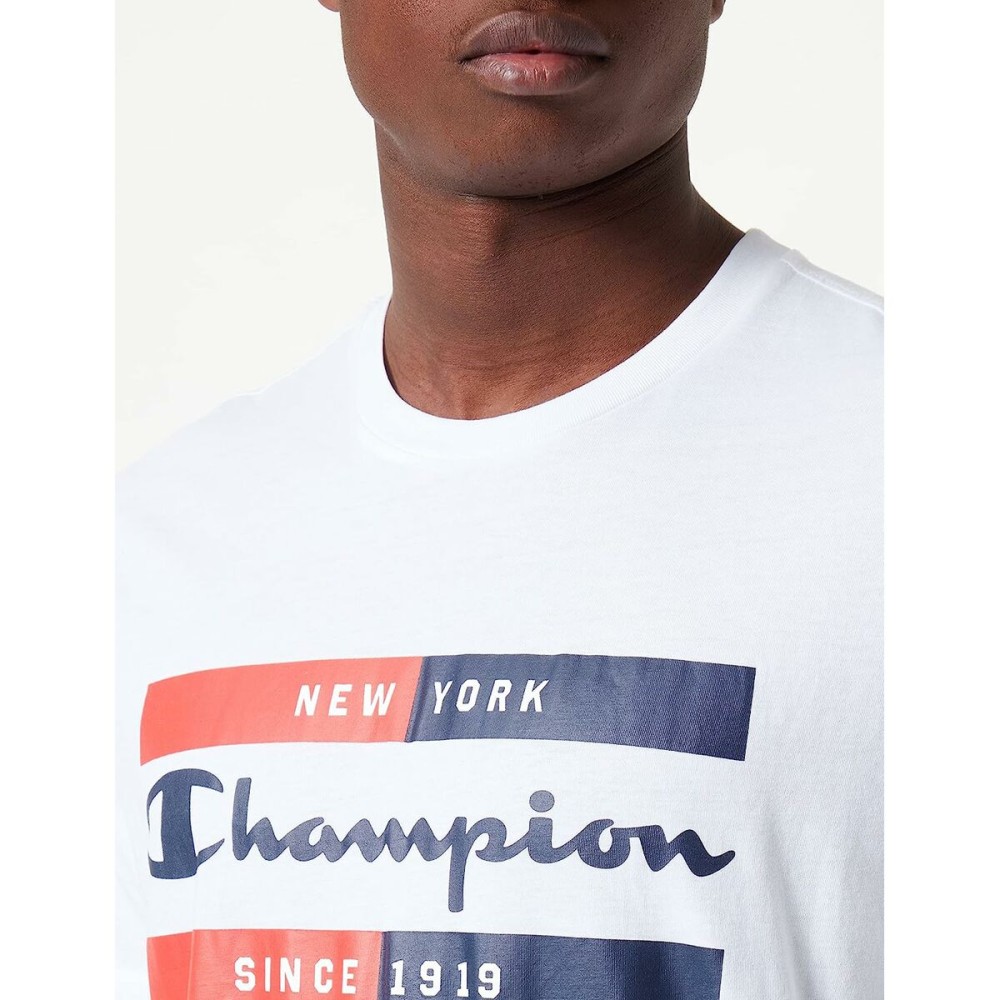 Herren Kurzarm-T-Shirt Champion Crewneck Weiß