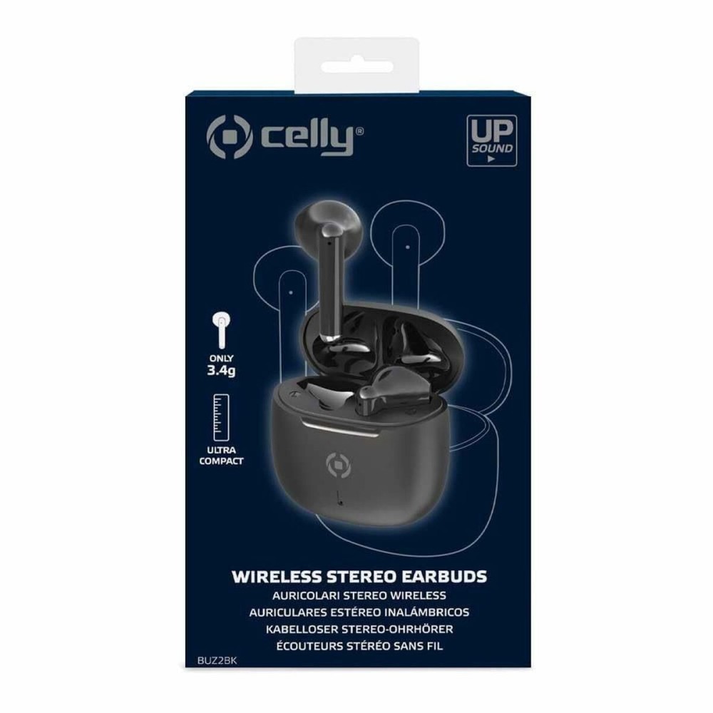 Bluetooth Kopfhörer mit Mikrofon Celly BUZ2 Schwarz