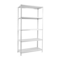 Regal Simon Rack Comfort Plus 5/400 Weiß 200 x 100 x 40 cm Metall 5 Regale 100 kg