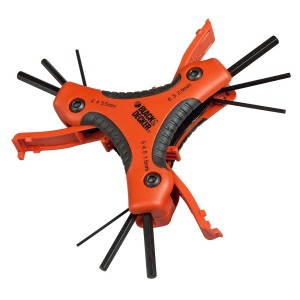 Foldable Hexagonal keys Black & Decker bdht0-71628 1,5-2-2,5-3-4-4,5-5-5,5-6 mm
