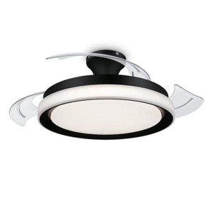 Deckenventilator mit Lampe Philips Atlas Weiß Schwarz Metall
