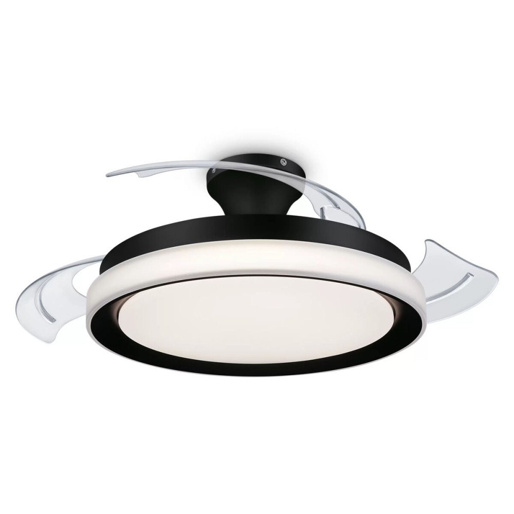 Deckenventilator mit Lampe Philips Atlas Weiß Schwarz Metall