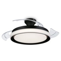 Deckenventilator mit Lampe Philips Atlas Weiß Schwarz Metall