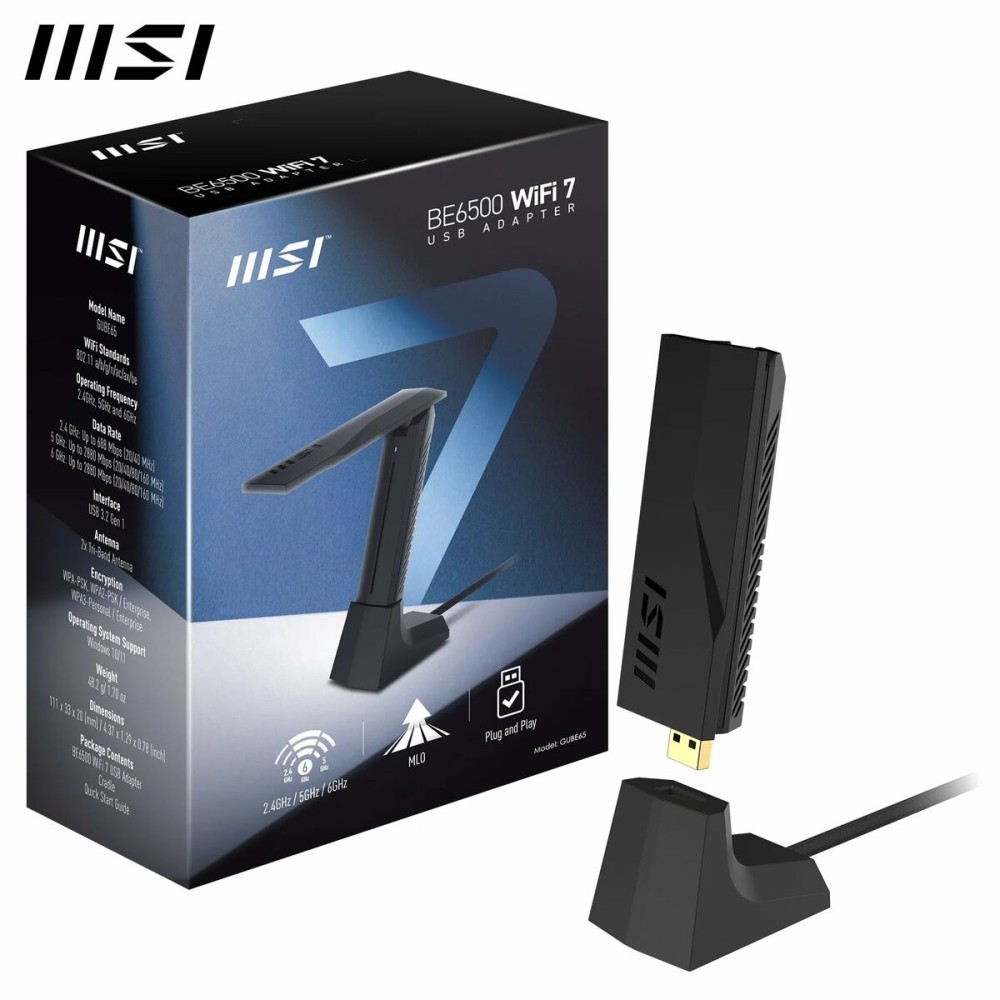 Netzadapter MSI GUBE65 Schwarz