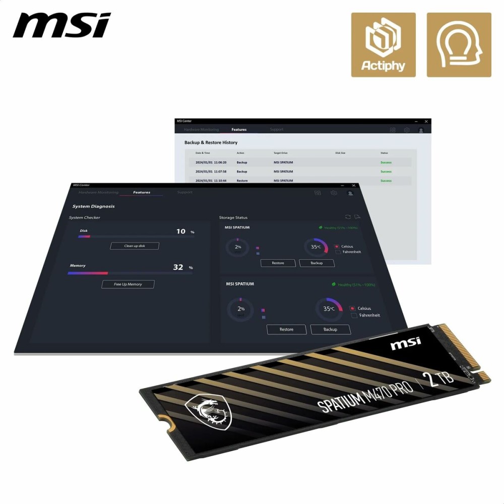 Festplatte MSI S78-440Q990-P83 2 TB SSD
