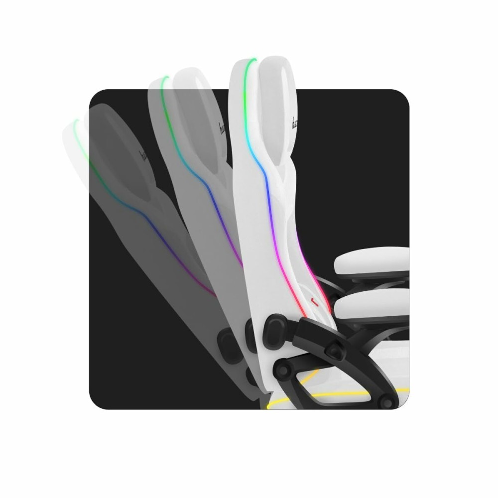 Chaise de jeu Huzaro HZ-FORCE 4.6 RGB WHITE MESH