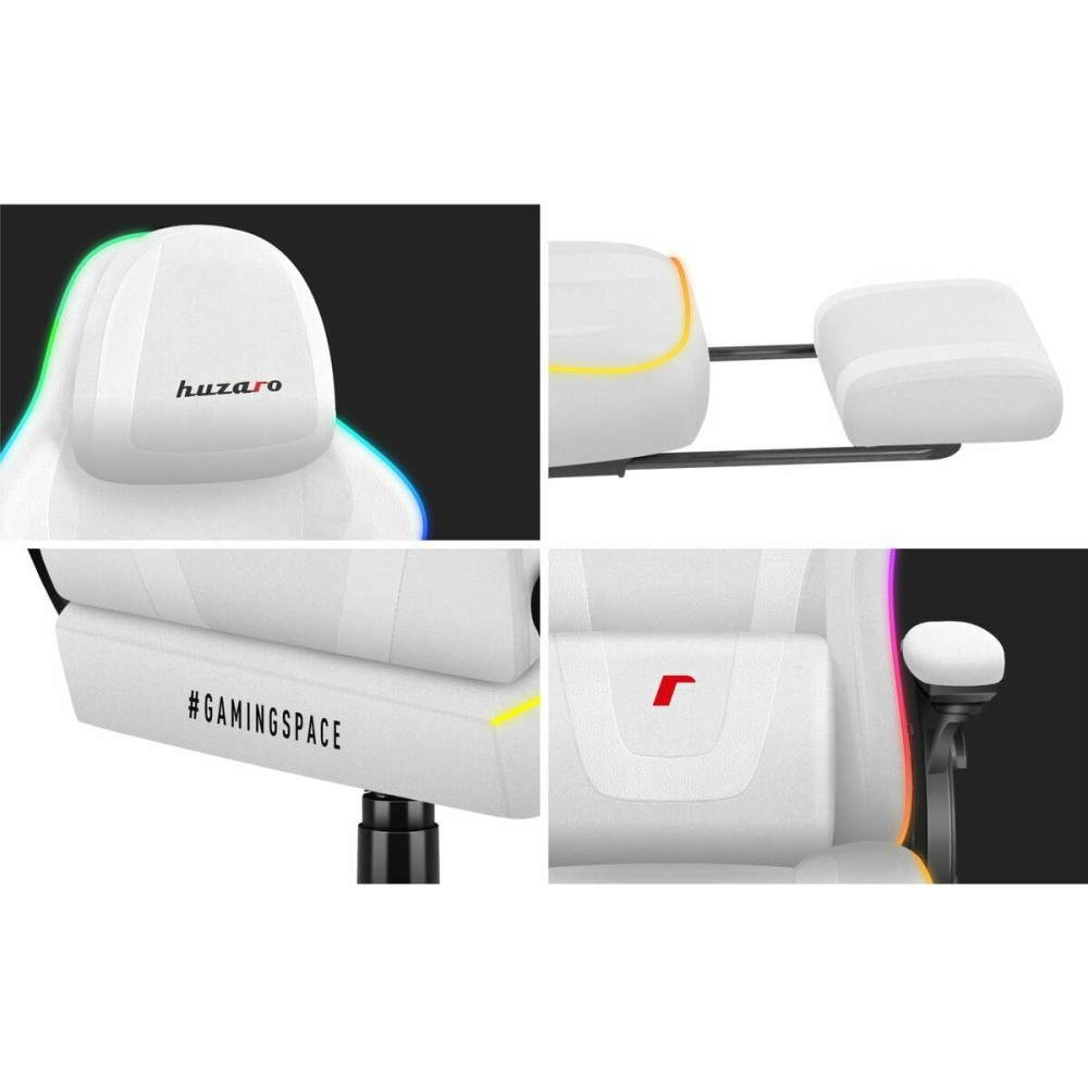 Chaise de jeu Huzaro HZ-FORCE 4.6 RGB WHITE MESH