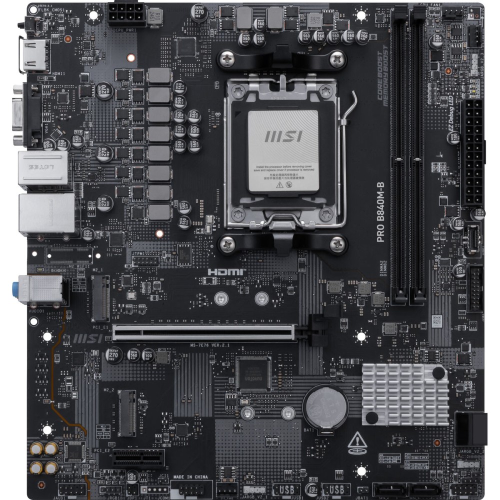 Carte Mère MSI PRO B840M-B AMD AM5 AMD