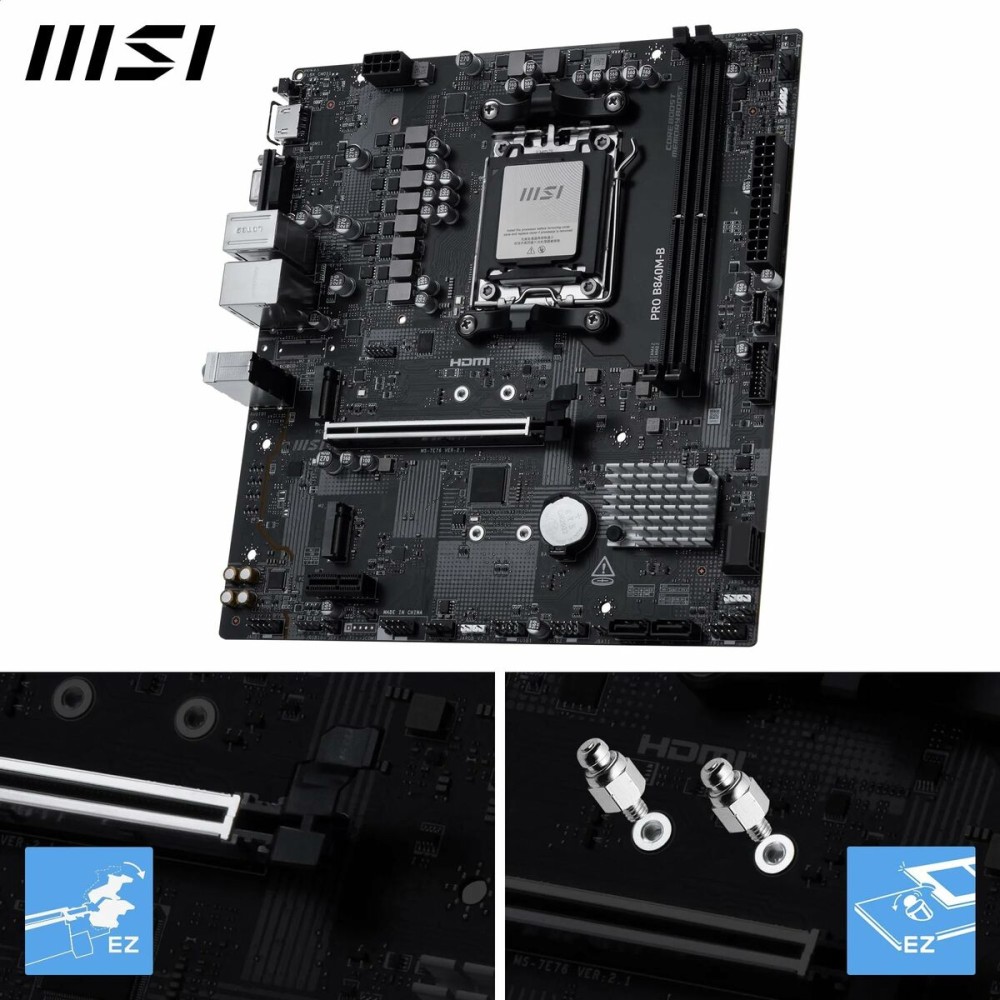 Carte Mère MSI PRO B840M-B AMD AM5 AMD