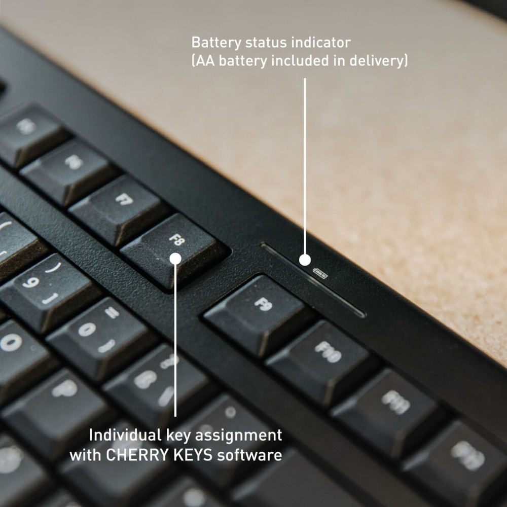 Clavier sans fil Cherry JK-3000ES-2 Noir Espagnol Qwerty