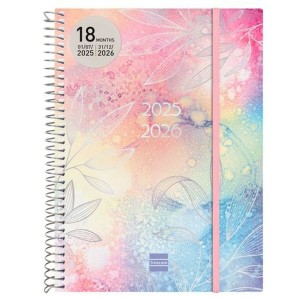 Diary Finocam PRETTY Multicolour A5 15,5 x 21,2 cm 2025-2026