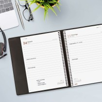 Diary Finocam DUOBAND Black A5 15,5 x 21,2 cm 2025-2026