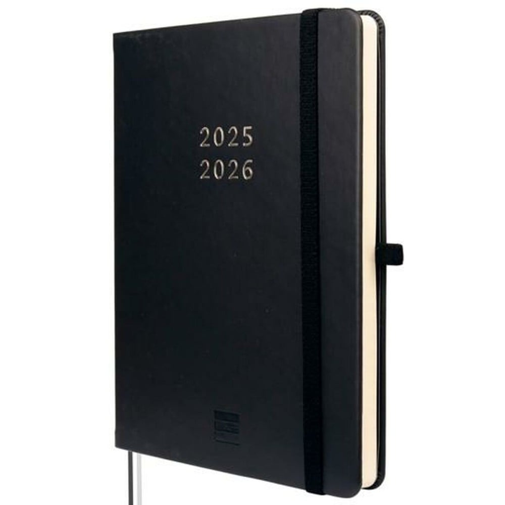 Agenda Finocam MÍNIMAL Noir A5 14 x 19 cm 2025-2026