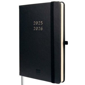 Diary Finocam MÍNIMAL Black A5 14 x 19 cm 2025-2026