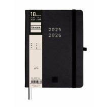 Diary Finocam MÍNIMAL Black A5 14 x 19 cm 2025-2026