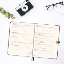 Diary Finocam MÍNIMAL Black A5 14 x 19 cm 2025-2026