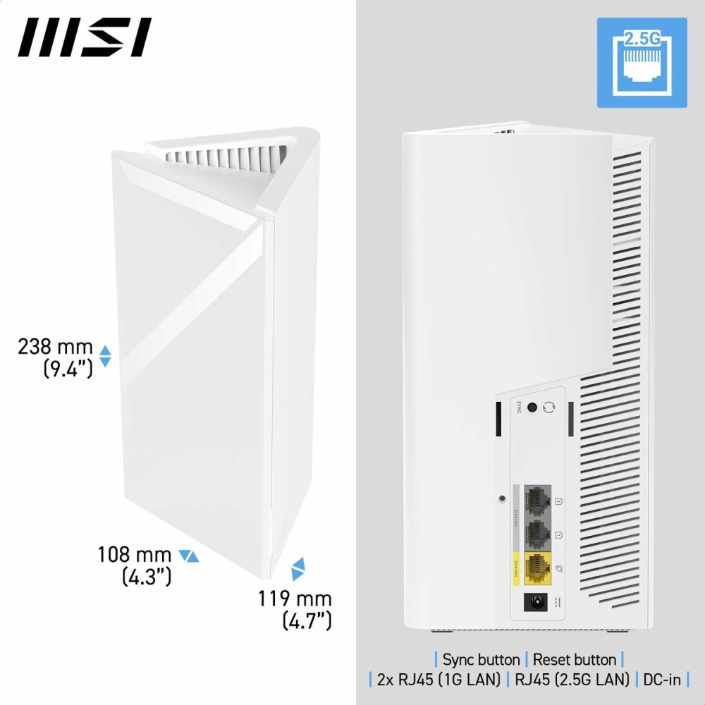 Router MSI 302-8ZD21EE-000 Weiß