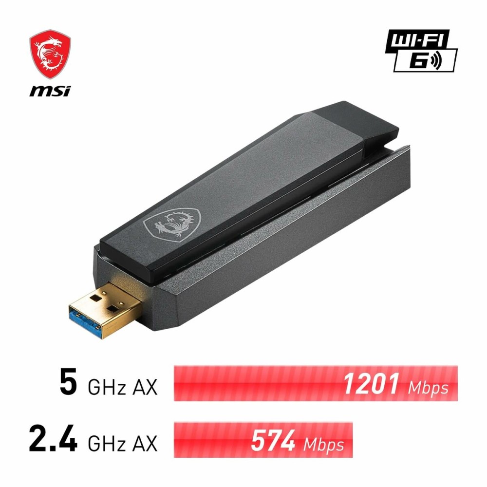 USB Adapter MSI AX1800 Schwarz
