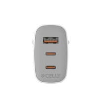 Wandladegerät Celly UPTC1USB2USBC65 Weiß