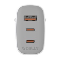 Wandladegerät Celly UPTC1USB2USBC65 Weiß
