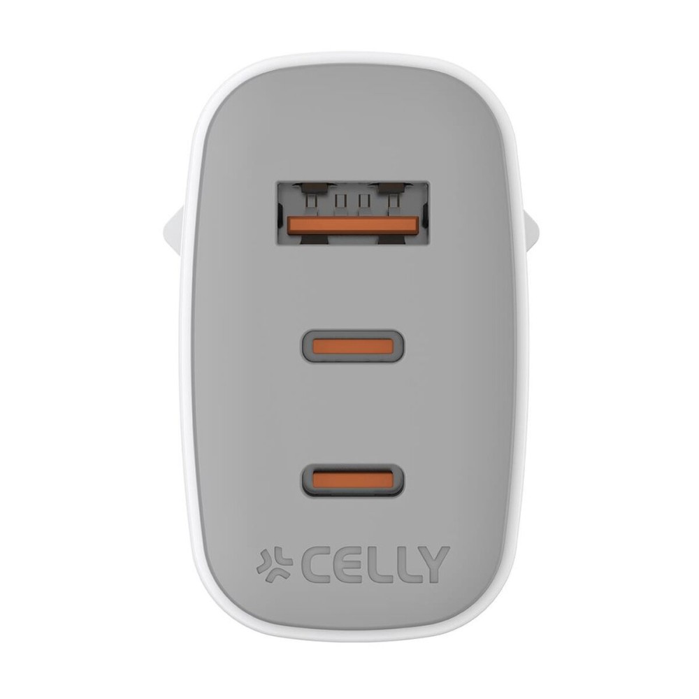 Wandladegerät Celly UPTC1USB2USBC65 Weiß