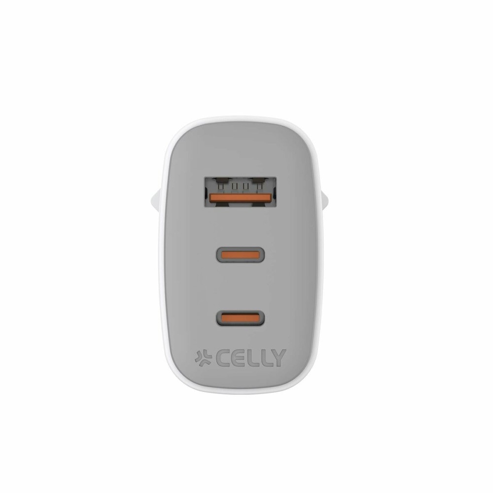 Wandladegerät Celly UPTC1USB2USBC65 Weiß