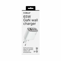 Wandladegerät Celly UPTC1USB2USBC65 Weiß
