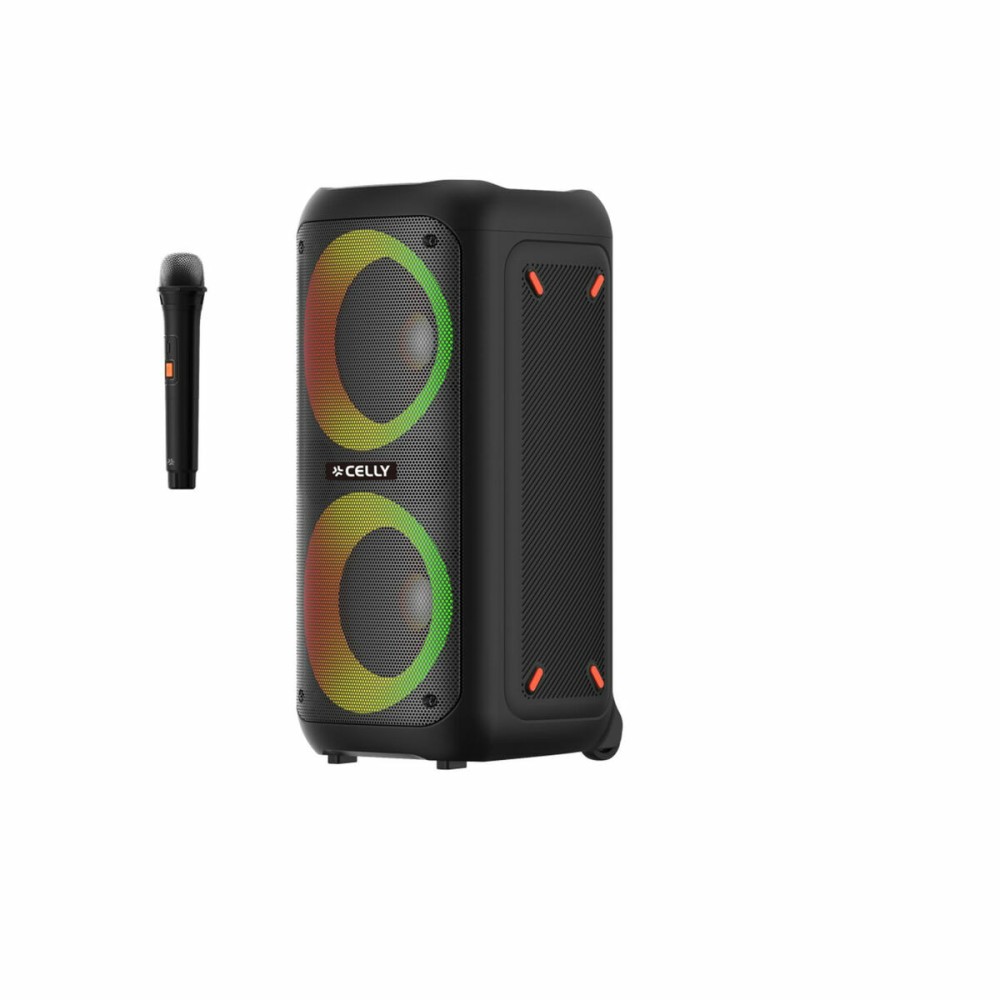 Tragbare Bluetooth-Lautsprecher Celly PARTYSPEAKERWLM Schwarz 4 W