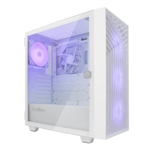 Boîtier ATX semi-tour CoolBox COO-CHA-GA300W-0 Blanc